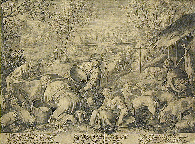 Весна Гравюра (первая половина XVII века), Франция Гравюра ; Гравюра, Бумага Размер: 30 х 42 см 9999 г инфо 2080g.